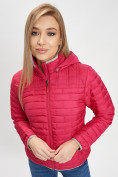 Оптом Стеганная куртка розового цвета 33315R, фото 9