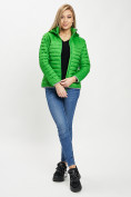 Оптом Стеганная куртка зеленого цвета 33315Z в Екатеринбурге, фото 4