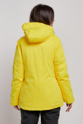Оптом Горнолыжная куртка женская зимняя желтого цвета 3331J в Екатеринбурге, фото 4