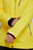 Оптом Горнолыжная куртка женская зимняя желтого цвета 3331J в Екатеринбурге, фото 5