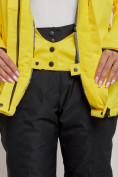 Оптом Горнолыжная куртка женская зимняя желтого цвета 3331J в Екатеринбурге, фото 7