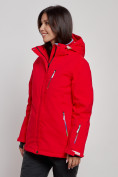 Оптом Горнолыжная куртка женская зимняя красного цвета 3331Kr в Екатеринбурге, фото 3