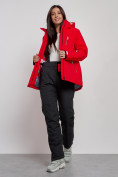 Оптом Горнолыжная куртка женская зимняя красного цвета 3331Kr в Екатеринбурге, фото 9