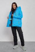 Оптом Горнолыжная куртка женская зимняя синего цвета 3331S в Екатеринбурге, фото 9