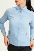 Оптом Ветровка спортивная Valianly женская голубого цвета 33416Gl в Перми, фото 7