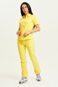 Оптом Спортивные брюки Valianly женские желтого цвета 33419J в Перми, фото 10