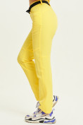 Оптом Спортивные брюки Valianly женские желтого цвета 33419J в  Красноярске, фото 4