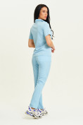 Оптом Спортивные брюки Valianly женские голубого цвета 33419Gl, фото 9