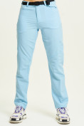 Оптом Спортивные брюки Valianly женские голубого цвета 33419Gl, фото 2