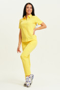 Оптом Спортивные брюки Valianly женские желтого цвета 33419J, фото 12