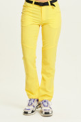 Оптом Спортивные брюки Valianly женские желтого цвета 33419J в Санкт-Петербурге, фото 2