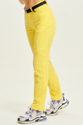 Оптом Спортивные брюки Valianly женские желтого цвета 33419J в  Красноярске, фото 3