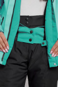 Оптом Горнолыжная куртка женская зимняя бирюзового цвета 3350Br в Екатеринбурге, фото 7