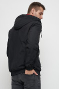 Оптом Куртка спортивная мужская на резинке черного цвета 3367Ch, фото 10
