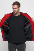 Оптом Куртка спортивная мужская на резинке красного цвета 3367Kr в Казани, фото 14