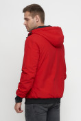 Оптом Куртка спортивная мужская на резинке красного цвета 3367Kr в Казани, фото 16