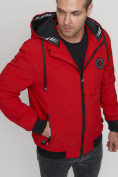 Оптом Куртка спортивная мужская на резинке красного цвета 3367Kr в Екатеринбурге, фото 8