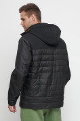 Оптом Куртка спортивная мужская с капюшоном черного цвета 3368Ch в Казани, фото 15