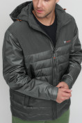 Оптом Куртка спортивная мужская с капюшоном цвета хаки 3368Kh в Казани, фото 12