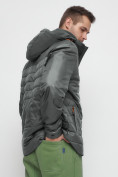 Оптом Куртка спортивная мужская с капюшоном цвета хаки 3368Kh в Казани, фото 8