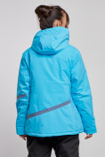 Оптом Горнолыжная куртка женская зимняя большого размера голубого цвета 3382Gl в Екатеринбурге, фото 4