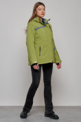 Оптом Горнолыжная куртка женская зимняя большого размера цвета хаки 3382Kh в Казани, фото 15
