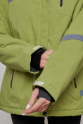 Оптом Горнолыжная куртка женская зимняя большого размера цвета хаки 3382Kh в Екатеринбурге, фото 4