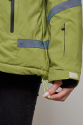 Оптом Горнолыжная куртка женская зимняя большого размера цвета хаки 3382Kh в Екатеринбурге, фото 7