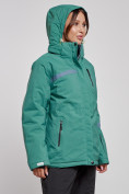 Оптом Горнолыжная куртка женская зимняя большого размера зеленого цвета 3382Z в Екатеринбурге, фото 10