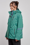 Оптом Горнолыжная куртка женская зимняя большого размера зеленого цвета 3382Z в Екатеринбурге, фото 2