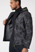 Оптом Ветровка softshell мужская с капюшоном черного цвета 3460Ch в Казани, фото 13