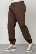 Оптом Спортивный костюм мужской модный коричневого цвета 35021K в Воронеже, фото 6