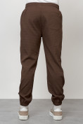 Оптом Спортивный костюм мужской модный коричневого цвета 35021K, фото 8