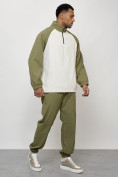 Оптом Спортивный костюм мужской модный цвета хаки 35021Kh в Уфе, фото 3