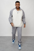 Оптом Спортивный костюм мужской модный серого цвета 35021Sr в Уфе, фото 14