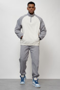 Оптом Спортивный костюм мужской модный серого цвета 35021Sr в Перми, фото 9