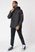 Оптом Куртка со съемными рукавами мужская черного цвета 3503Ch в Казани, фото 5