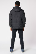 Оптом Куртка со съемными рукавами мужская черного цвета 3503Ch в Казани, фото 7