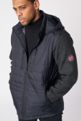 Оптом Куртка со съемными рукавами мужская темно-серого цвета 3503TC, фото 11