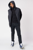 Оптом Куртка со съемными рукавами мужская темно-серого цвета 3503TC, фото 14