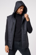 Оптом Куртка со съемными рукавами мужская темно-серого цвета 3503TC, фото 15