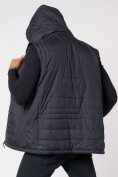 Оптом Куртка со съемными рукавами мужская темно-серого цвета 3503TC, фото 17