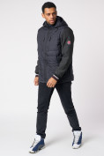 Оптом Куртка со съемными рукавами мужская темно-серого цвета 3503TC, фото 3
