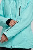 Оптом Горнолыжная куртка женская зимняя большого размера бирюзового цвета 3507Br в Екатеринбурге, фото 5