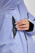 Оптом Горнолыжная куртка женская зимняя большого размера фиолетового цвета 3507F в Екатеринбурге, фото 6