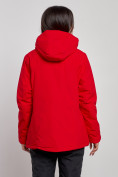 Оптом Горнолыжная куртка женская зимняя большого размера красного цвета 3507Kr в Екатеринбурге, фото 4
