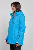 Оптом Горнолыжная куртка женская зимняя большого размера синего цвета 3507S в Екатеринбурге, фото 2