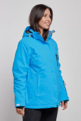 Оптом Горнолыжная куртка женская зимняя большого размера синего цвета 3507S в Екатеринбурге, фото 3