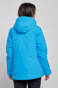 Оптом Горнолыжная куртка женская зимняя большого размера синего цвета 3507S в Екатеринбурге, фото 4