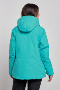 Оптом Горнолыжная куртка женская зимняя большого размера зеленого цвета 3507Z в Екатеринбурге, фото 4